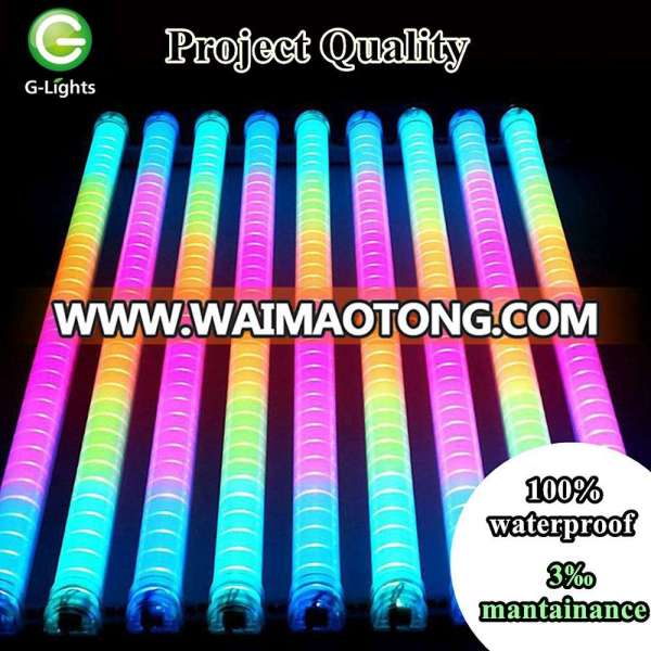 Waterproof programmable digital light DMX led rgb tube waterproof